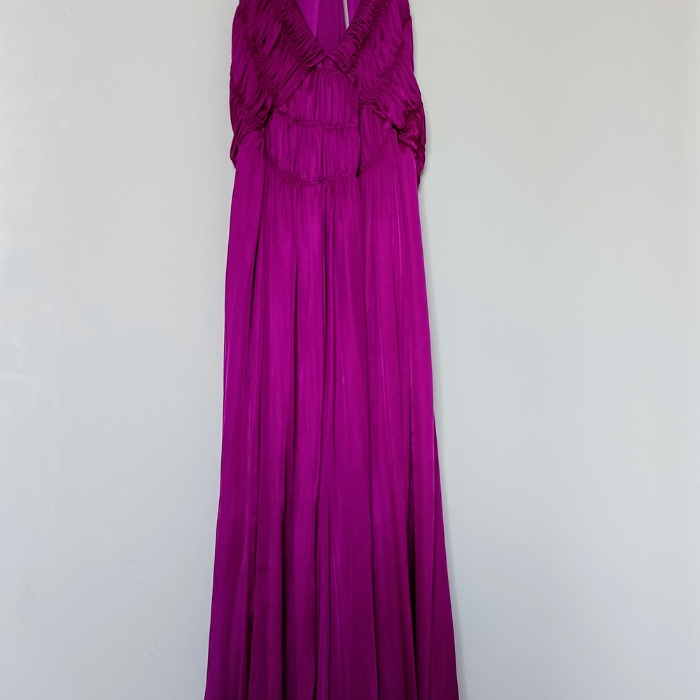 Elegant MANGO Cocktail Dress in Magenta